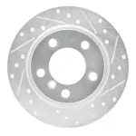 63132010R - : DFC Brake Rotor - Drilled and Slotted - Silver for DYNAMIC FRICTION Image