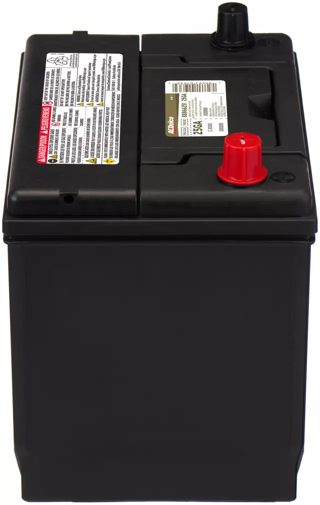 25GA - Electrical, Charging and Starting: Vehicle Battery for Acura: Integra, TL | Chrysler: Conquest, E Class, Fifth Avenue, Laser, LeBaron, Town &amp; Country | Dodge: 600, B150, B250, B350, Charger, Colt, D150, D250, Daytona, Diplomat, Omni, Power Ram 50, Raider, Ram 50, Ramcharger, Rampage, Shadow, Stealth, W150, W250 | Honda: Passport | Hyundai: Elantra, Excel, Scoupe, Sonata | INFINITI: M30, QX4 | Isuzu: Amigo, Impulse, Pickup, Rodeo, Trooper | Mazda: 323, B2000, B2200, B2600, GLC | Mitsubishi: 3000GT, Expo LRV, Mirage, Montero Sport, Precis, Starion | Nissan: 200SX, 240SX, 300ZX, 720, D21, Frontier, Maxima, Pathfinder, Pickup, Stanza, Van, Xterra | Saab: 9-2X | Subaru: Brat, DL, GL, GL-10, Legacy, Loyale, Outback, RX, Standard, XT | Toyota: 4Runner, Echo, Paseo, Pickup, Starlet, T100, Tercel, Van Image