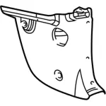 5S4Z5402344CAC - Body: Cowl Trim for FORD Image