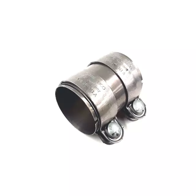 8W0253141A - Exhaust: Rear Muffler Clamp for Audi: A4, A4 allroad, A4 Quattro, A5 Quattro, A5 Sportback, A6 allroad, A6 Quattro, A7 Sportback, A8 Quattro, Q5, Q5 PHEV, Q5 Sportback, S6, S7 Sportback, S8 Image