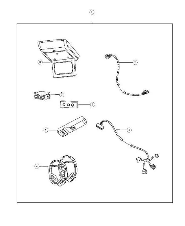 5107083AA - : Multimedia Module for Chrysler: Aspen, Town &amp; Country | Dodge: Durango, Grand Caravan, Journey, Nitro, Ram 1500 | Jeep: Commander, Grand Cherokee Image