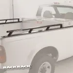 80521TB - : Side Rails; For Use w/Tool Box 21 in.; 8.2 Ft. Bed; 17-22 Ford SD Aluminum Body for Backrack Image