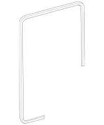 46373103809051 - Body: Weatherstrip for Mercedes-Benz Image
