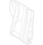 2389200601 - Rear Seat Bench: Padding, Rr Seat Backrest for Mercedes-Benz Image