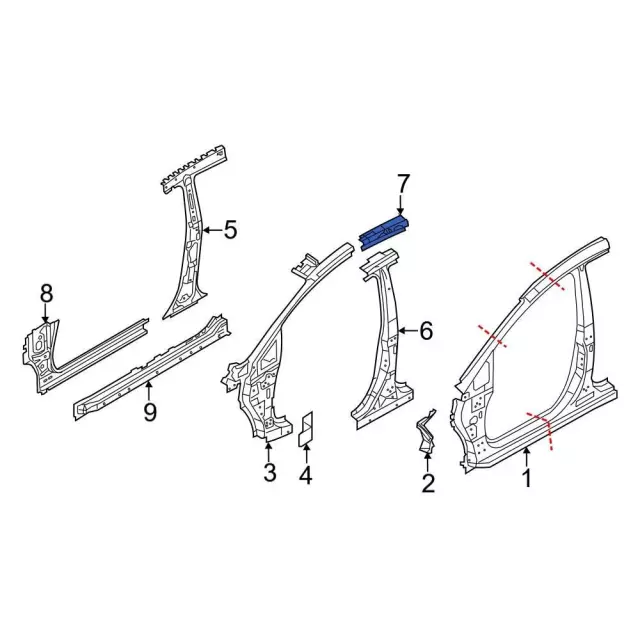 AE8Z5410116A - Body: Rocker Reinforced for Ford: Fiesta Image