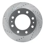 63140078L - : DFC Brake Rotor - Drilled and Slotted - Silver for DYNAMIC FRICTION Image