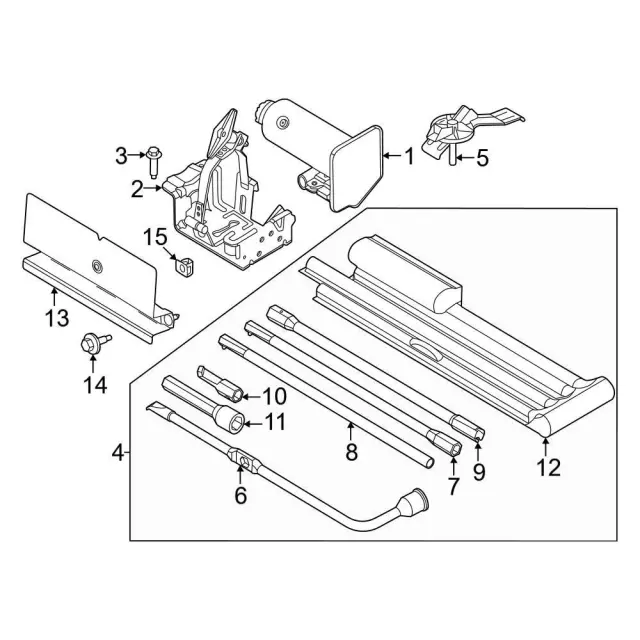 PC3Z17005G - : Tool Kit for Ford: F-250 Super Duty, F-350 Super Duty Image