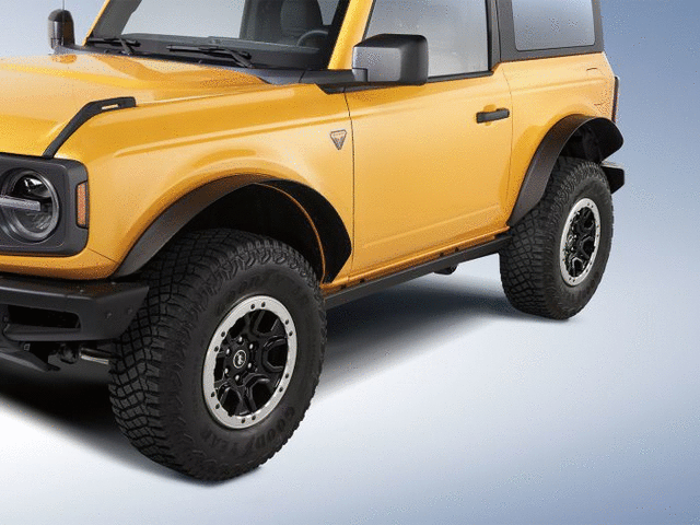VMB3Z16268D - : Fender Flares - Removable Steel Fender Flare Kit, Base Style, For 2-Door Or 4-Door for Ford: Bronco Image