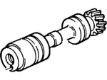 E4FZ6A739A - Engine: Auxiliary Drive Shaft for Ford: Aerostar, Bronco II, LTD, Mustang, Ranger, Thunderbird | Mercury: Capri, Cougar, Marquis Image