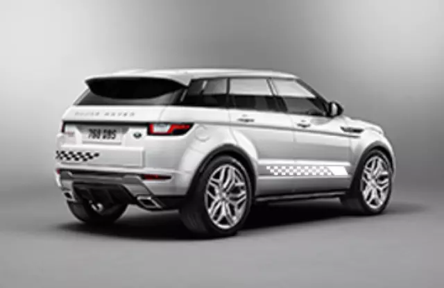 VPLVB0186NER - Exterior: Vehicle Decals, Chequer, Right Side, White for Land Rover: Range Rover Evoque Image