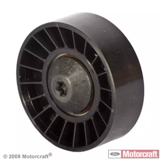 F4TZ8678A - Cooling System: Idler Pulley for Ford: Bronco, E-150 Econoline, E-150 Econoline Club Wagon, E-250 Econoline, E-250 Econoline Club Wagon, E-350 Econoline, E-350 Econoline Club Wagon, Econoline Super Duty, F-150, F-250, F-250 HD, F-350, F-Super Duty Image