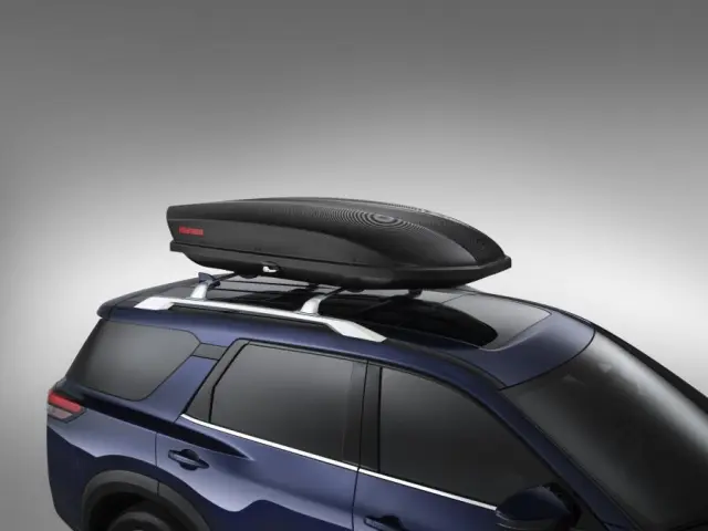 T99R2A604A - Yakima: Affiliated: Yakima® SkyBox 16 — Roof Cargo Box for Nissan: ARIYA, Armada, Frontier, Kicks, Murano, Pathfinder, Qashqai, Rogue, Rogue Sport Image