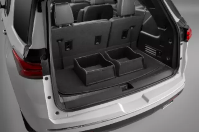 85133075 - Cargo Management: Premium Carpeted Cargo Area Mat for Buick: Enclave | Chevrolet: Traverse | GMC: Acadia Image