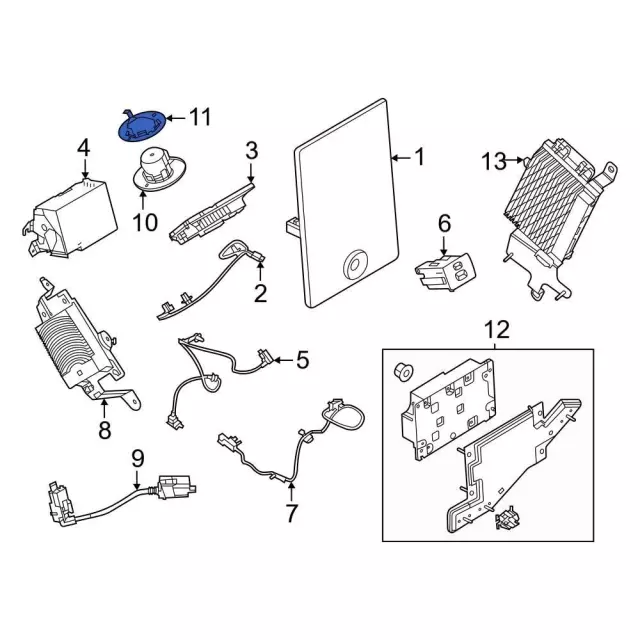 Microphone Mount Plate - Ford (MU5Z-9904082-A)