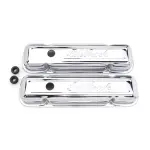 4456 - : Signature Series Valve Covers, Chrome, Low Profile, Pontiac 301-455 V8, '62-'79 for Edelbrock Image