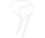 46397057009E43 - Body: Headrest, Center for Mercedes-Benz Image