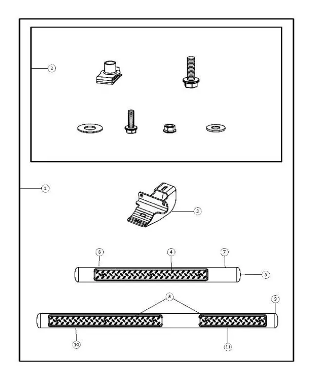 82210564AC - : Tubular Side Step Kit for Mopar Image