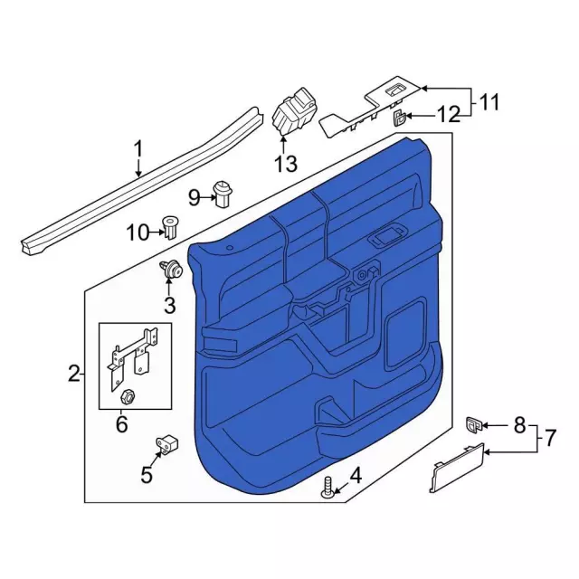 ML3Z1623943BB - : Door Trim Panel for Ford: F-150, F-150 Lightning Image