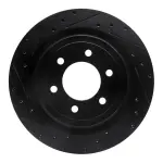 63354288L - : DFC Brake Rotor - Drilled and Slotted - Black for DYNAMIC FRICTION Image