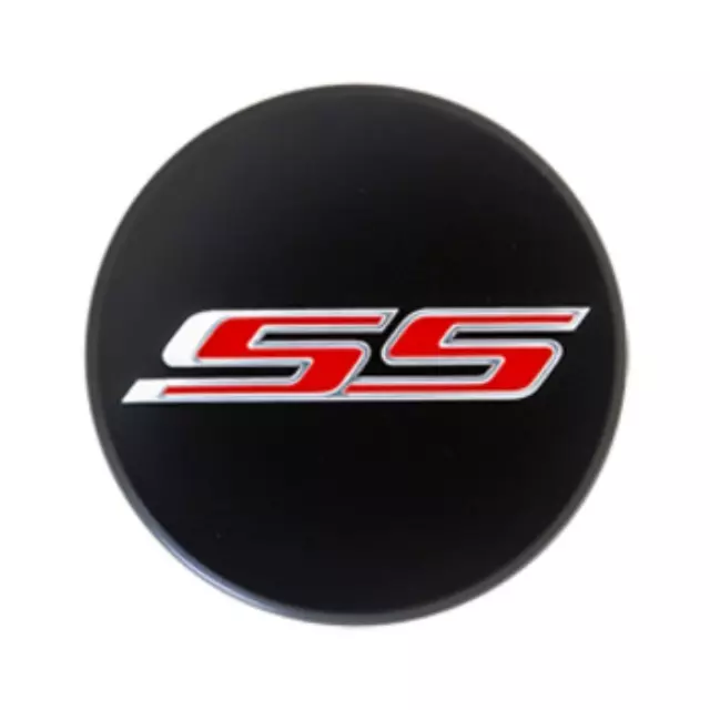 19351758 - : 2016-2020 Chevrolet Camaro - Wheel Center Cap, Black w/Red SS - Quantity: 1 for Chevrolet: Camaro Image