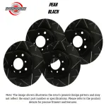 KTFRRVB006905 - : SP Performance, Rotors, Peak Series Slotted, Black Zinc Coated, Kit for SP Performance Image