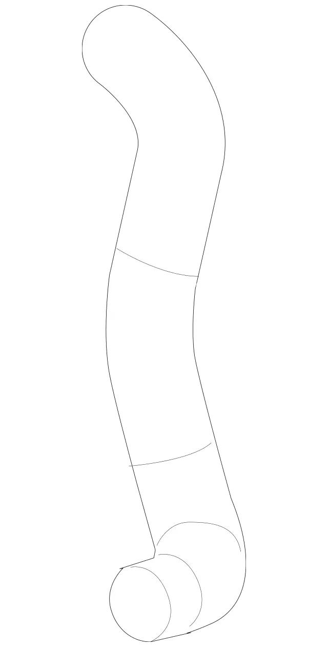 2215011484 - Radiator: Coolant Hose for Mercedes-Benz: CL600, S600 Image image