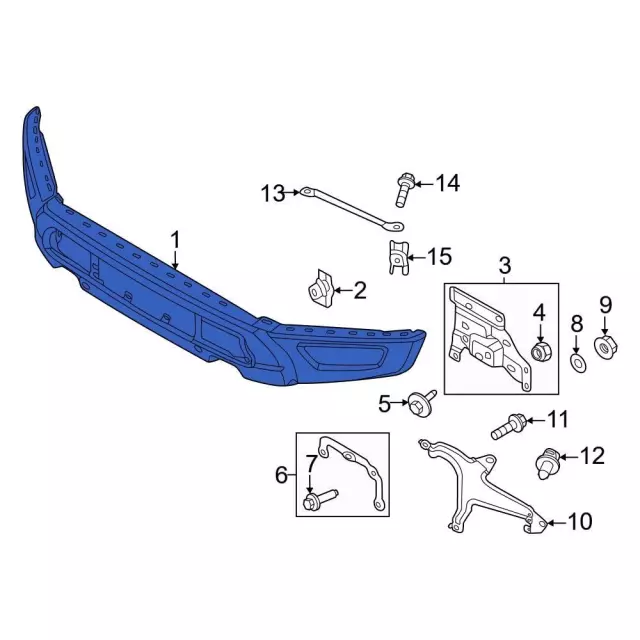 ML3Z17757K - Body: Front Bumper for Ford: F-150 Image