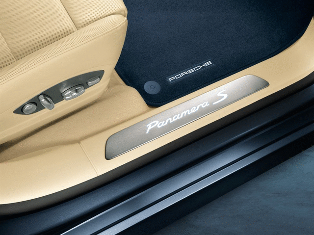 97004480043 - Exterior: 2016 Porsche Panamera - Door Entry Guards In Carbon - Illuminated for Porsche: Panamera Image