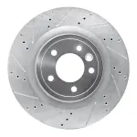 63111026L - : DFC Brake Rotor - Drilled and Slotted - Silver for DYNAMIC FRICTION Image