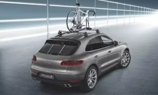 95B04480008 - : Racing Bike Carrier - With Front Wheel Bag for Porsche: 911, Cayenne, Macan, Panamera, Taycan Image