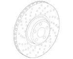 2304211212 - Brakes: Disc Brake Rotor for Mercedes-Benz: AMG GT, AMG GT Black Series, AMG GT C, AMG GT R, AMG GT S, C63 AMG, CLS63 AMG, SL55 AMG, SL63 AMG, SL65 AMG, SLS AMG Image