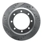 63154200L - : DFC Brake Rotor - Drilled and Slotted - Silver for DYNAMIC FRICTION Image