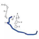 JR3Z5482B - Suspension: Stabilizer Bar for Ford: Mustang Image