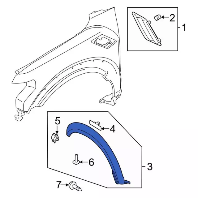 NL3Z16039BAPTM - Body: Wheel Opening Molding for Ford: F-150 Image