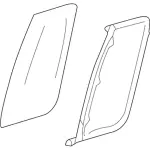 6L3Z1529701AA - Body: Door Glass for Ford Image