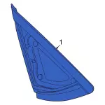 LJ8Z5829727A - : 2021-2024 Ford Mustang Mach-E - Quarter Glass for Ford: Mustang Mach-E Image