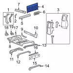 F81Z2540300AA - Body: Back Panel for Ford: F-250 Super Duty, F-350 Super Duty, F-450 Super Duty, F-550 Super Duty Image