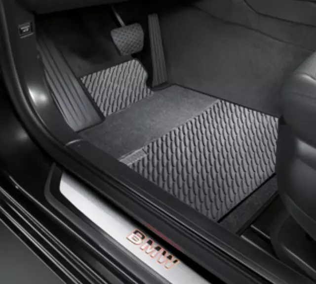 Rubber Floor Mats - Front - Beige - BMW (51472148549)