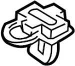 883040M000 - Body: Cup Holder Hook for INFINITI: FX35, FX45, G20, G35 Image