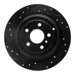 63363129L - : DFC Brake Rotor - Drilled and Slotted - Black for DYNAMIC FRICTION Image