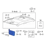 JL3Z1504104AF - Body: Sun-visor for Ford Image
