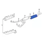 6C2Z5230A - Exhaust: Muffler for Ford: E-150, E-150 Club Wagon, E-250, E-350 Club Wagon, E-350 Super Duty, E-450 Super Duty Image