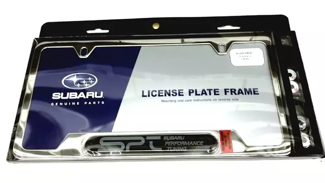 OEM NEW 2008-2019 Subaru Forester Stainless Steel License Plate Frame SOA342L121 - Subaru (SOA342L121)