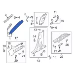 LB5Z7803598BD - Body: Windshield Pillar Trim for Ford: Explorer Image