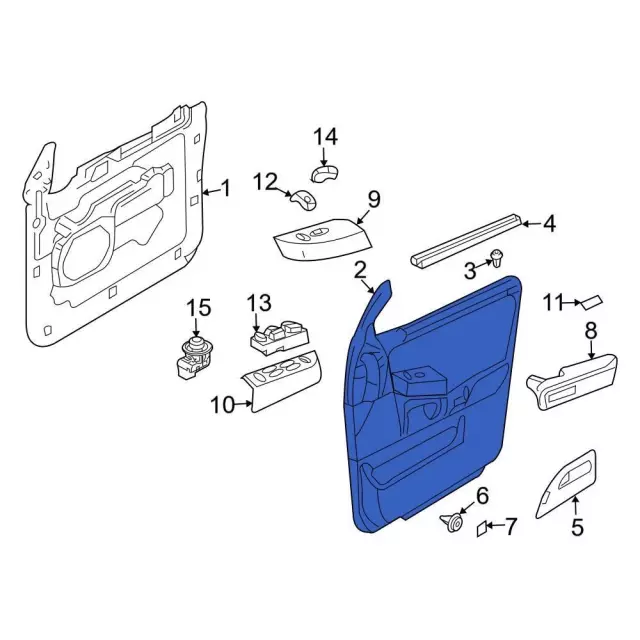 7L1Z7823942AA - : Door Interior Trim Panel for Ford Image