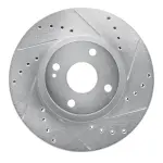 63180036R - : DFC Brake Rotor - Drilled and Slotted - Silver for DYNAMIC FRICTION Image
