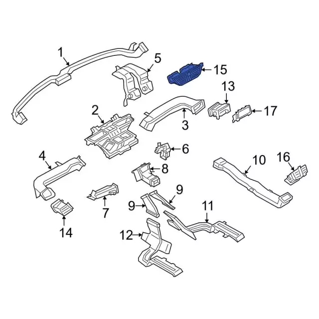 JX7Z19893AAF - : Louver for Ford: Escape Image