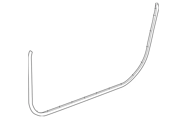 2317200254 - Front Doors: Seal for Mercedes-Benz: SL400, SL450, SL550, SL63 AMG, SL65 AMG Image image