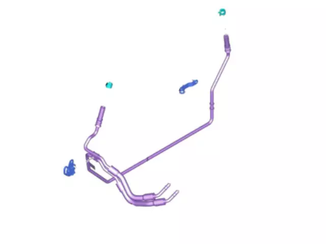 F2GZ7R081M - Belts &amp; Cooling: Automatic Transmission Oil Cooler Hose Assembly for Ford: Edge Image