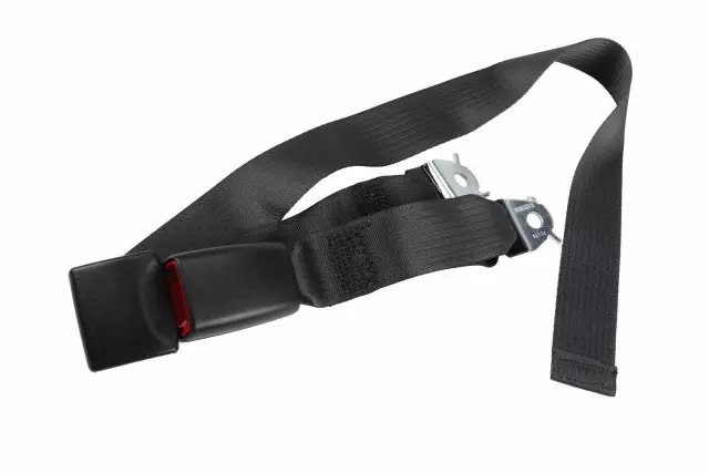 19180085 - : Ebony Front Center Seat Belt with Buckle and Retractor for GM Image